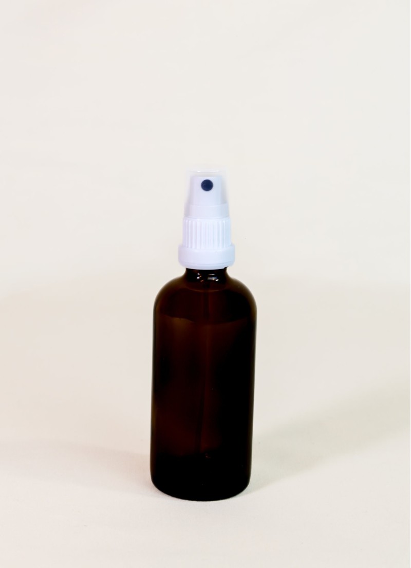 Bouteille spray ambrée 100 ml vide