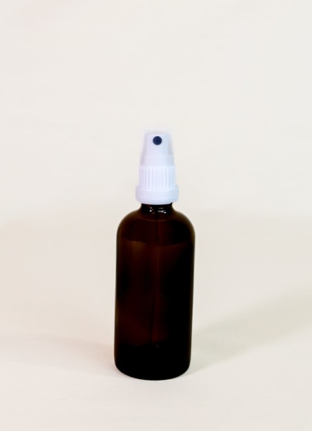 Bouteille spray ambrée 100 ml vide