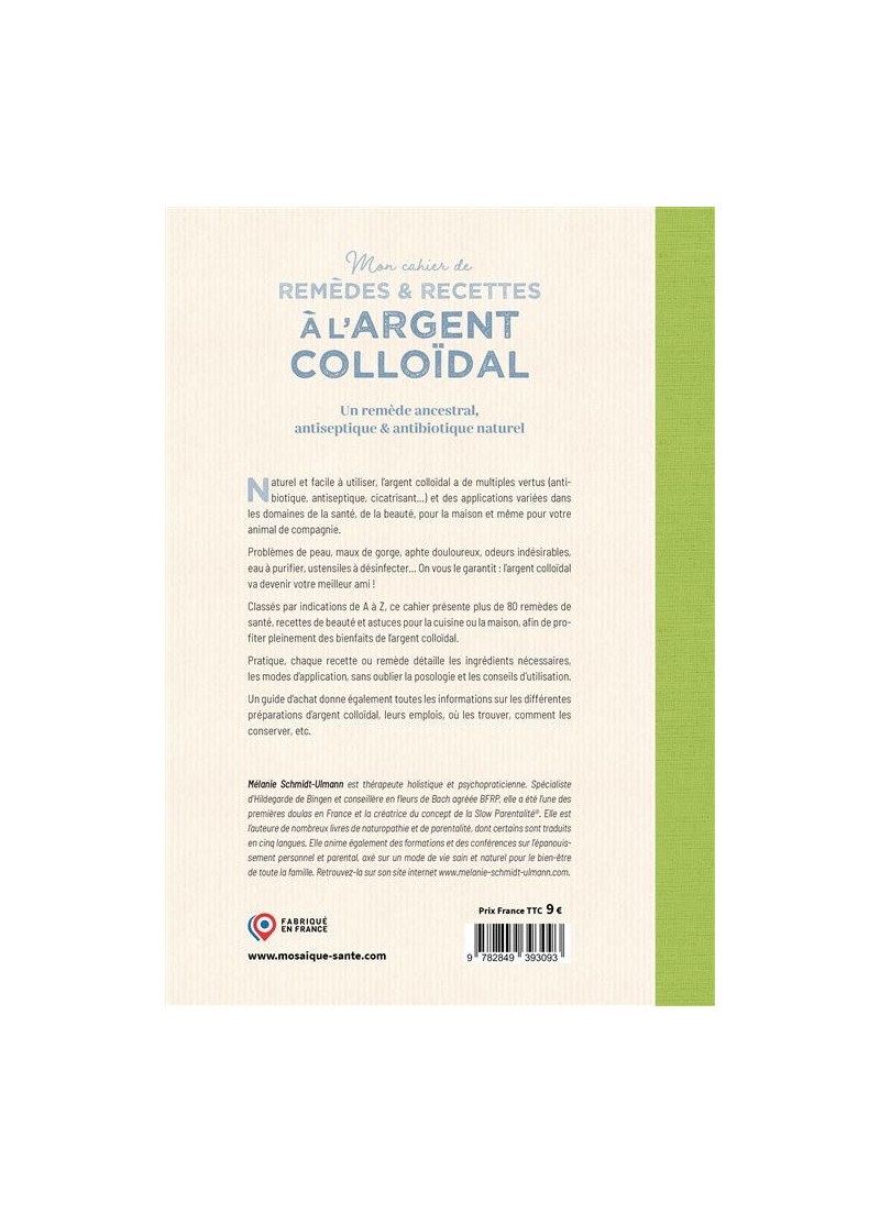Mon cahier de remèdes & recettes à l’argent colloïdal