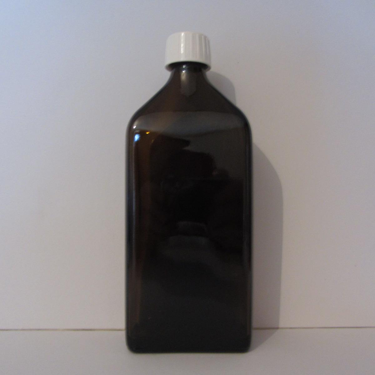 Bouteille en verre ambre 500ml Bouchon noir – Aux Doux Arômes